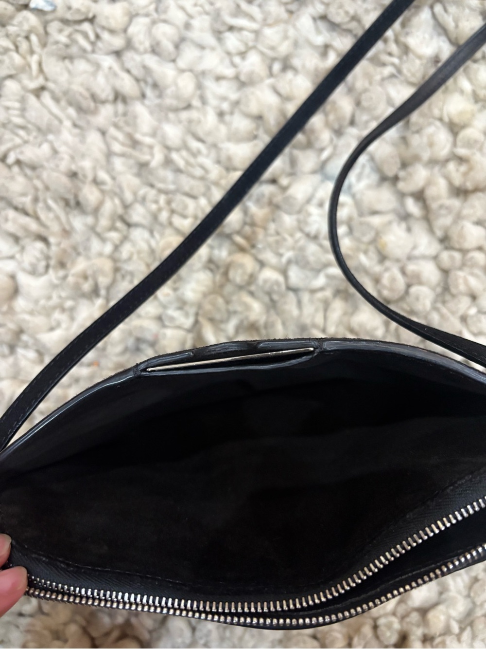 The Row Black Suede Crossbody Bag - Picture 4 of 6